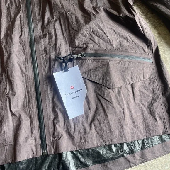 Lululemon Drizzle Down Jacket Women's Purple Brown 12 Vent Discontinued NWT